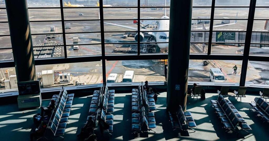 Sittplatser på flygplatsen